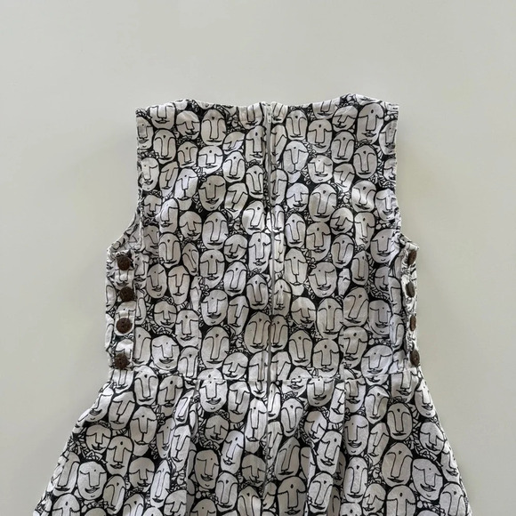 Mata Traders- 100% Cotton- Black and White- Face Print Dress- Ethical- Unique- M - Picture 6 of 13